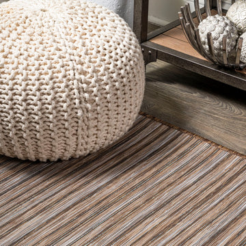 Finn-2 Modern Farmhouse Pinstripe  Area Rug